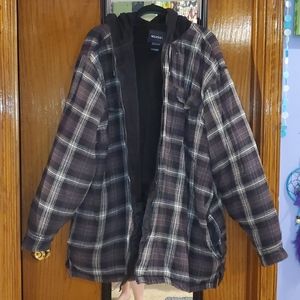 Men's Hooded Flannel Coat